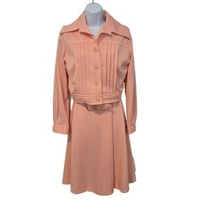 Vintage Toni Todd Dress with Lightweight Matching jacket 1960's 70's Era XS